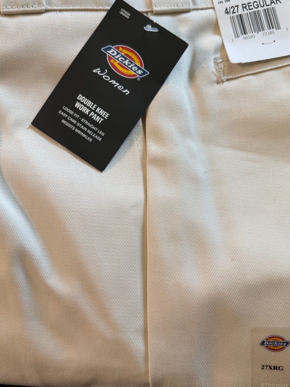 Dickies Women's Double Knee Work Pants - Cream/Tan - Picture 3 of 5